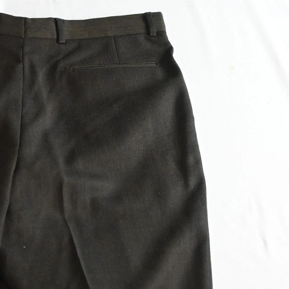 Vtg Tallia USA Made 42L 34x32 Brown 100%‎ Wool Mens Jacket Pants Suit